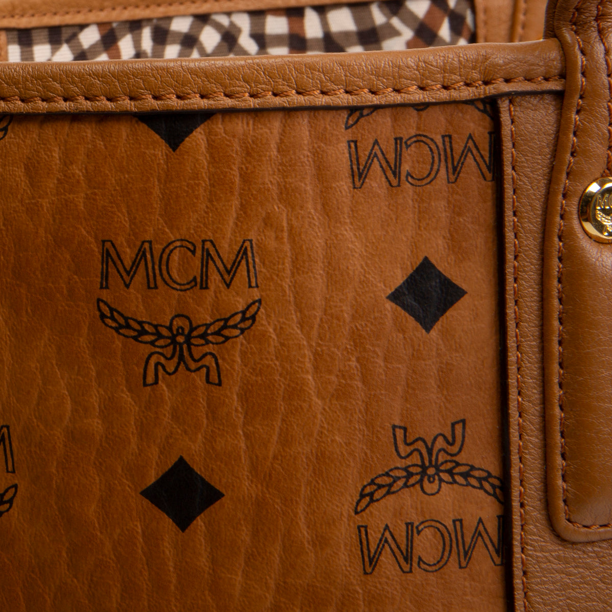 MCM Visetos Liz Tote - Cognac
