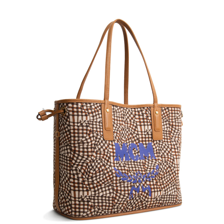 MCM Visetos Liz Tote - Cognac