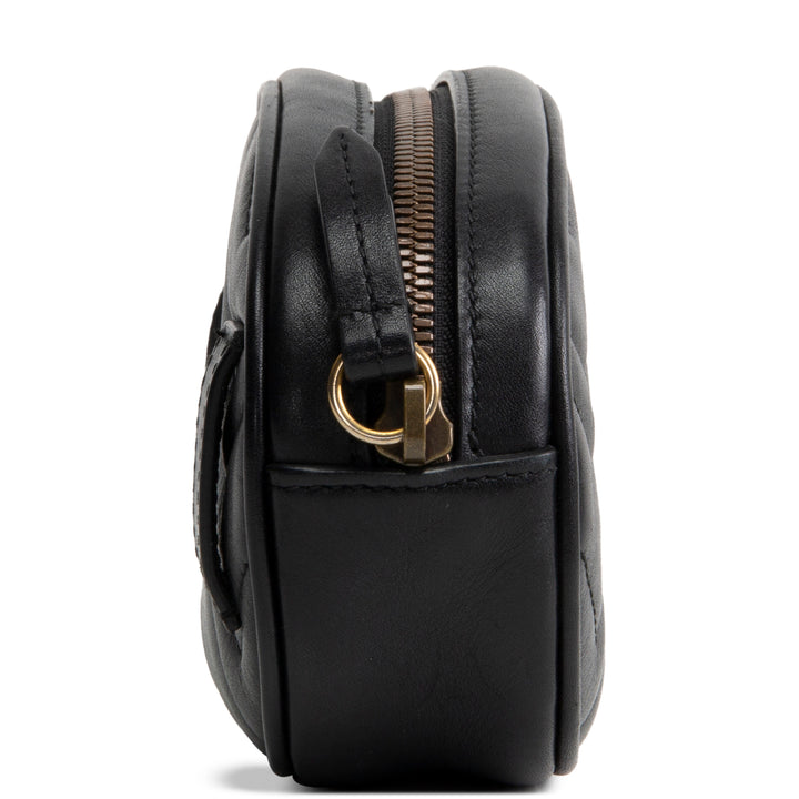 GUCCI Leather Marmont Belt Bag - Black
