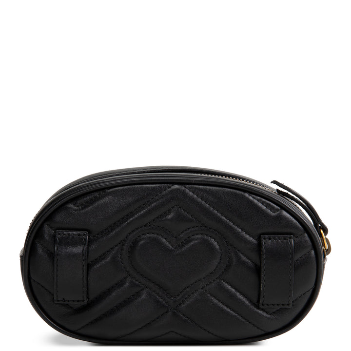 GUCCI Leather Marmont Belt Bag - Black