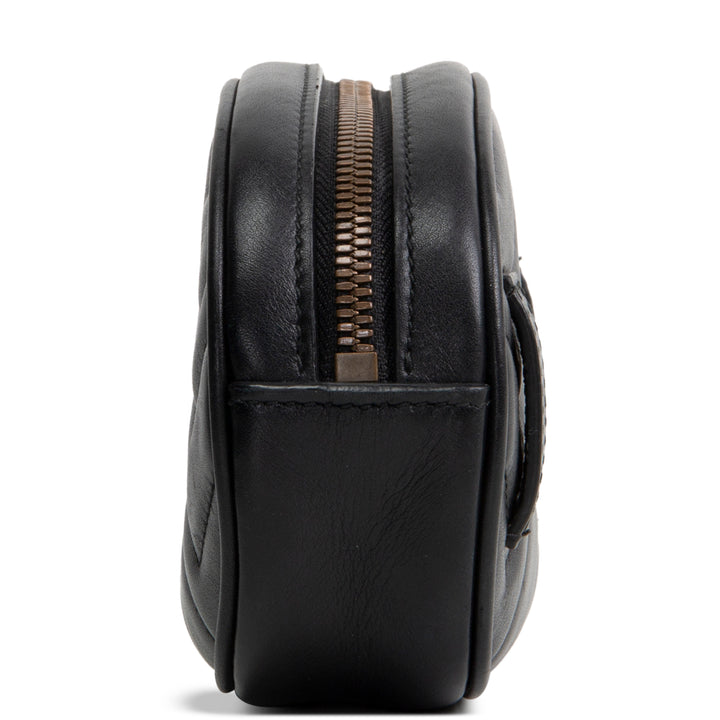 GUCCI Leather Marmont Belt Bag - Black