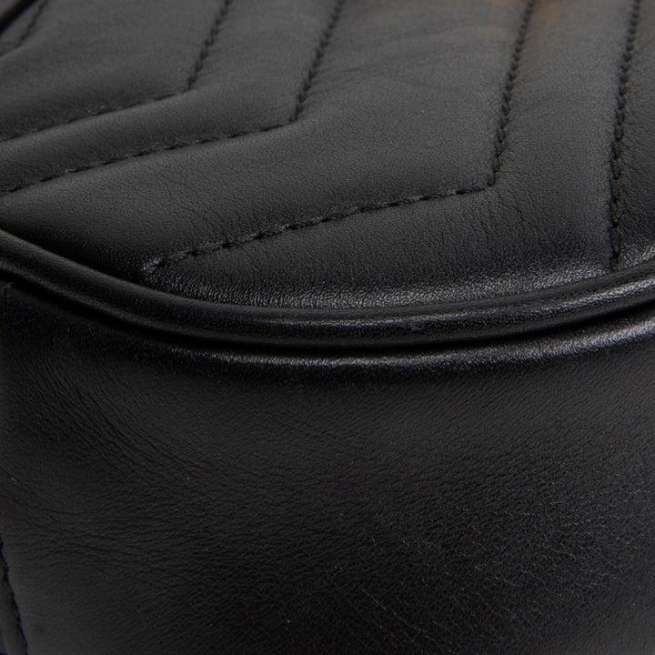 GUCCI Leather Marmont Belt Bag - Black