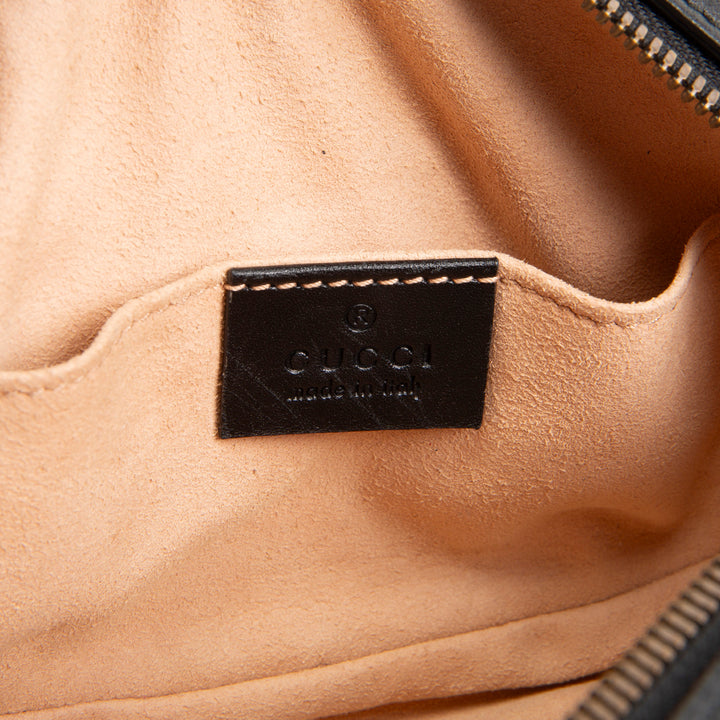 GUCCI Leather Marmont Belt Bag - Black