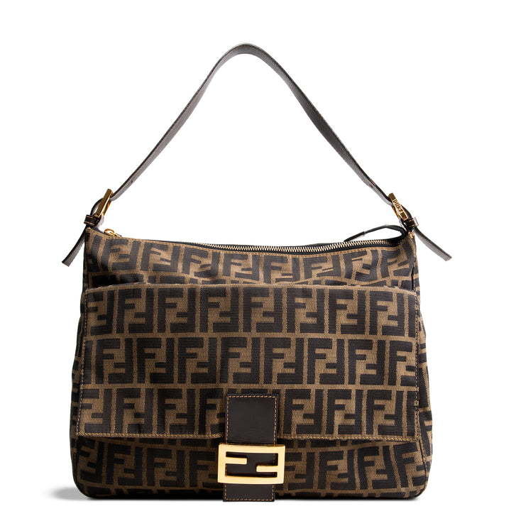 FENDI Zucca Mama Forever Zip Hobo - Tobacco
