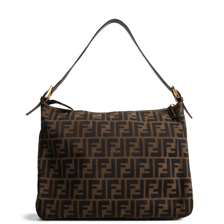 FENDI Zucca Mama Forever Zip Hobo - Tobacco
