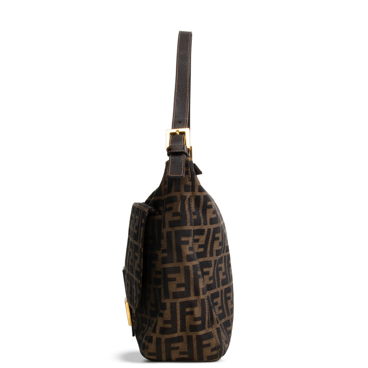 FENDI Zucca Mama Forever Zip Hobo - Tobacco
