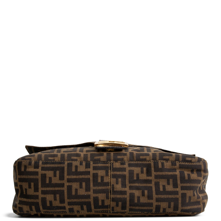 FENDI Zucca Mama Forever Zip Hobo - Tobacco