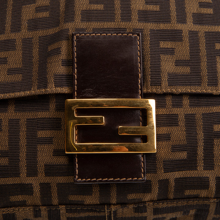 FENDI Zucca Mama Forever Zip Hobo - Tobacco