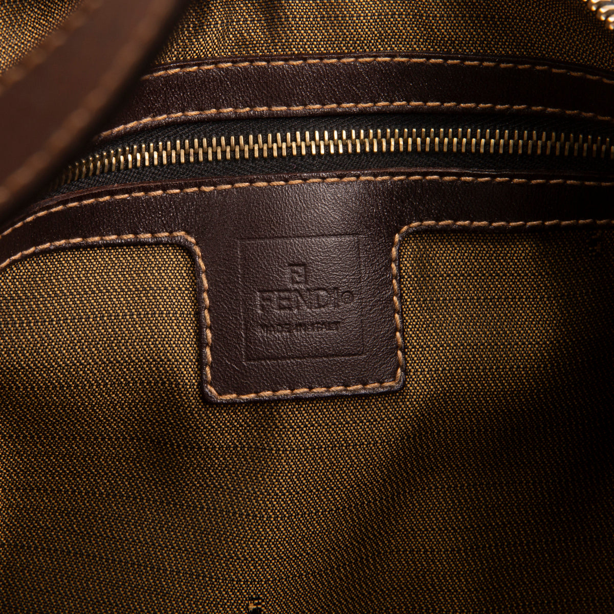 FENDI Zucca Mama Forever Zip Hobo - Tobacco