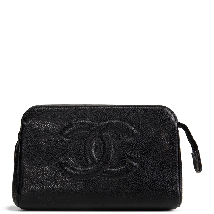 CHANEL Vintage Caviar Timeless CC Cosmetic Pouch