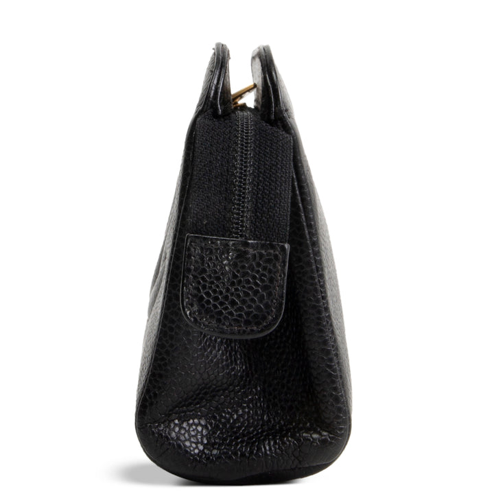 CHANEL Vintage Caviar Timeless CC Cosmetic Pouch