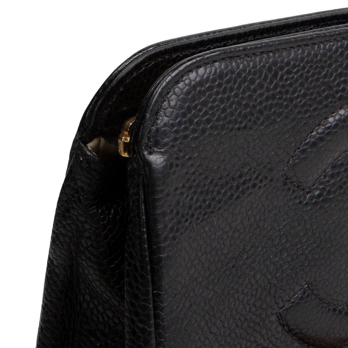 CHANEL Vintage Caviar Timeless CC Cosmetic Pouch