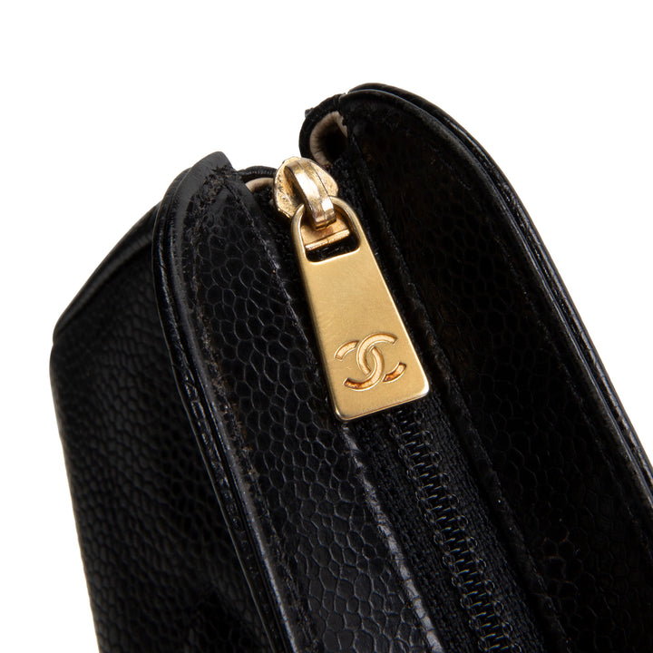 CHANEL Vintage Caviar Timeless CC Cosmetic Pouch
