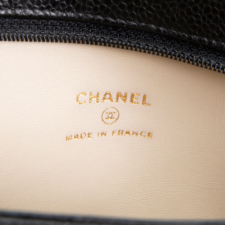CHANEL Vintage Caviar Timeless CC Cosmetic Pouch