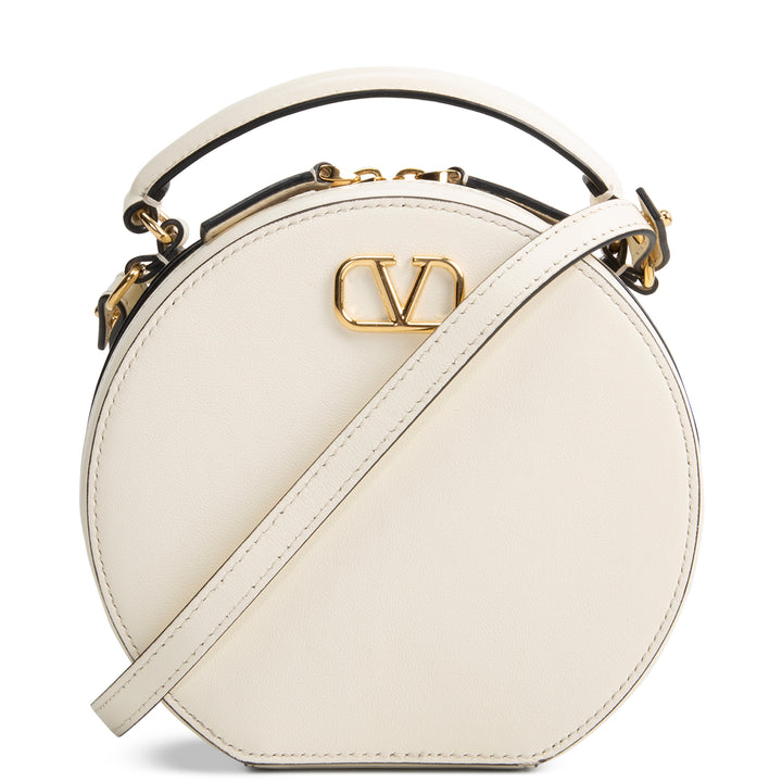 VALENTINO V Logo Signature Circle Bag - Cream
