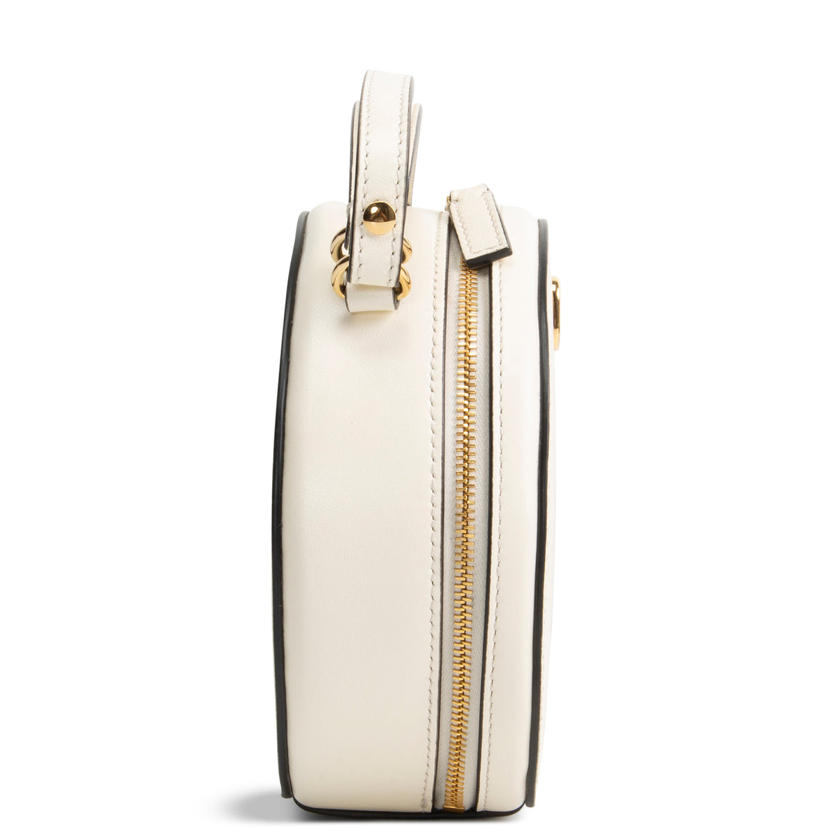 VALENTINO V Logo Signature Circle Bag - Cream