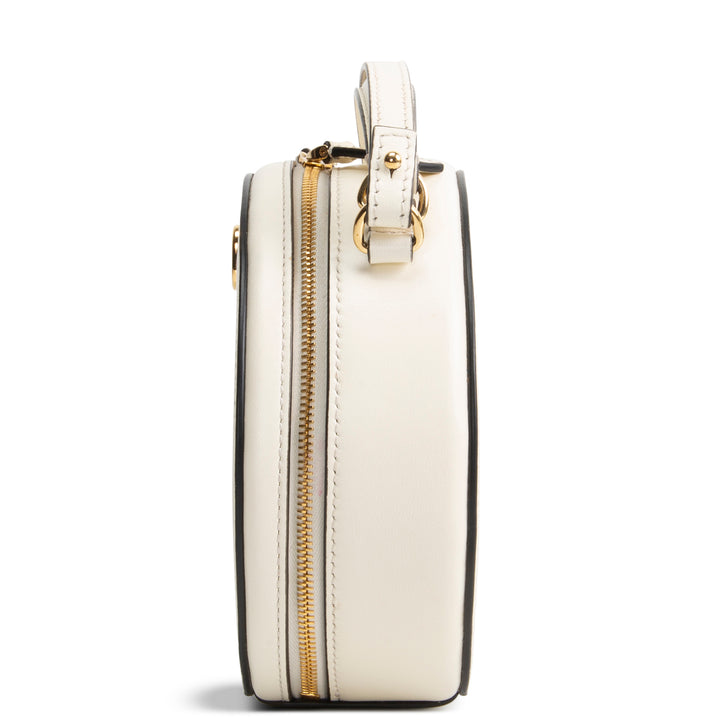 VALENTINO V Logo Signature Circle Bag - Cream