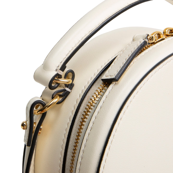 VALENTINO V Logo Signature Circle Bag - Cream