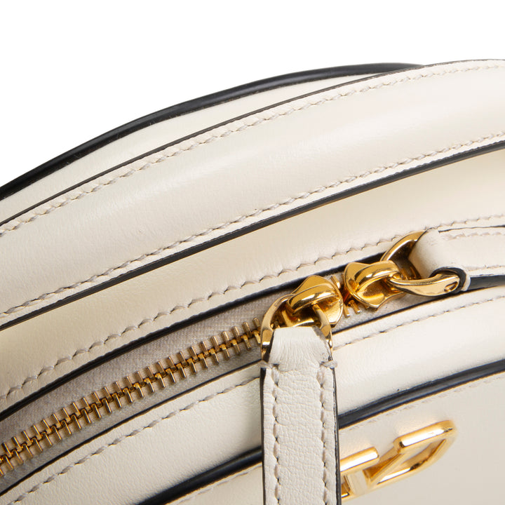 VALENTINO V Logo Signature Circle Bag - Cream