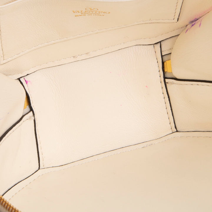 VALENTINO V Logo Signature Circle Bag - Cream