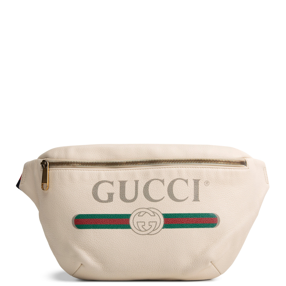 GUCCI Logo Grained Leather Belt Bag