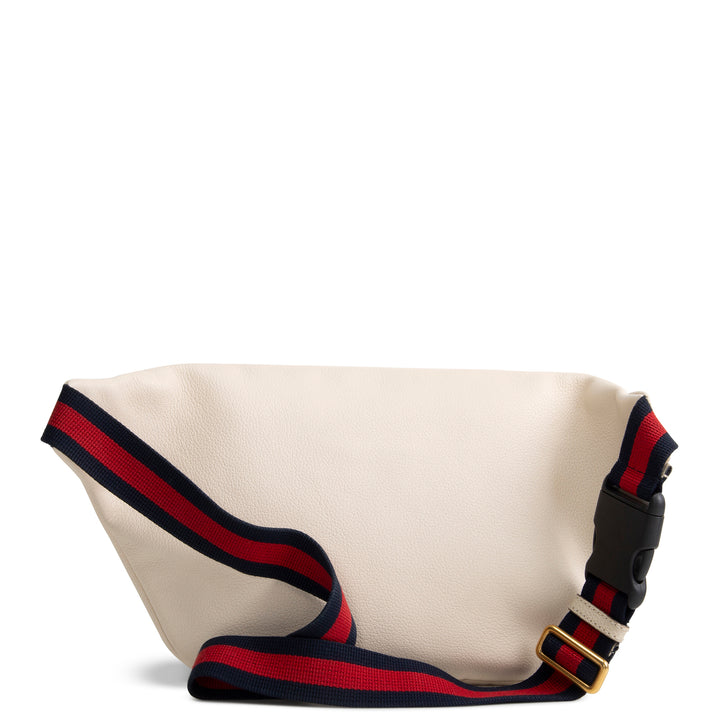 GUCCI Logo Grained Leather Belt Bag