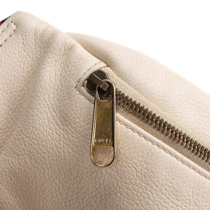 GUCCI Logo Grained Leather Belt Bag