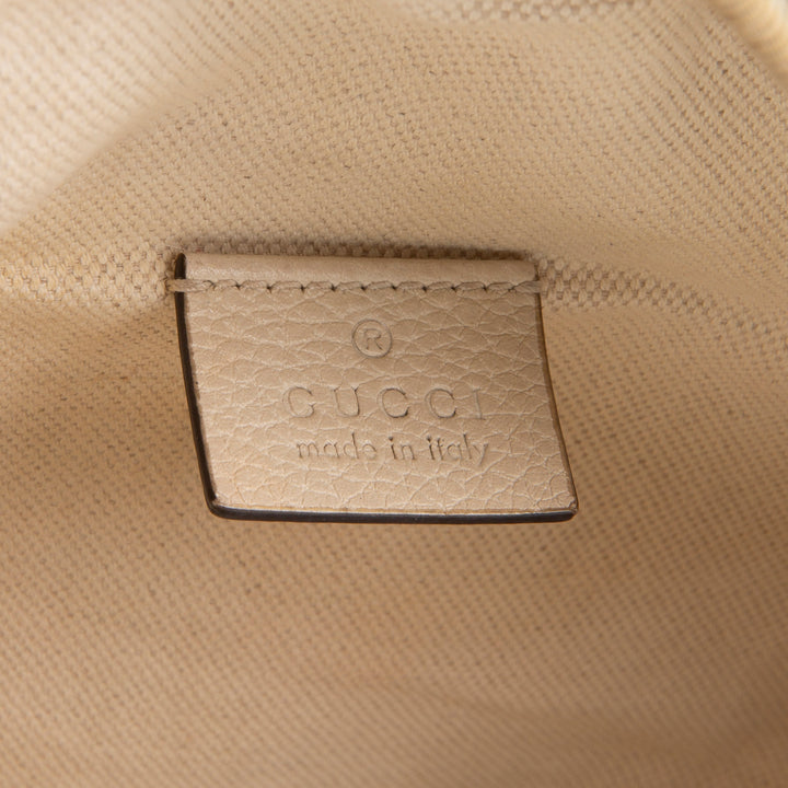 GUCCI Logo Grained Leather Belt Bag