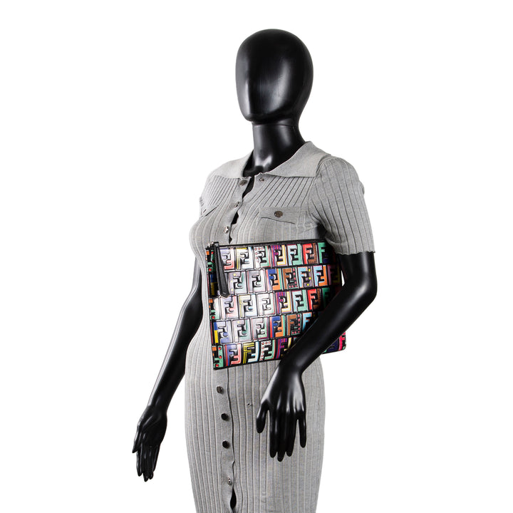 FENDI Zucca Fun Fair Flat Pouch/Clutch - Multicolore