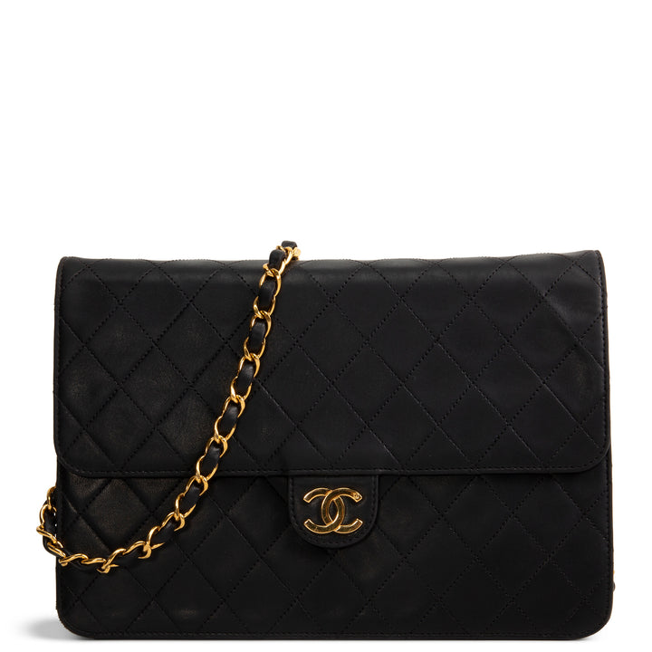 CHANEL Vintage Push Lock Single Flap