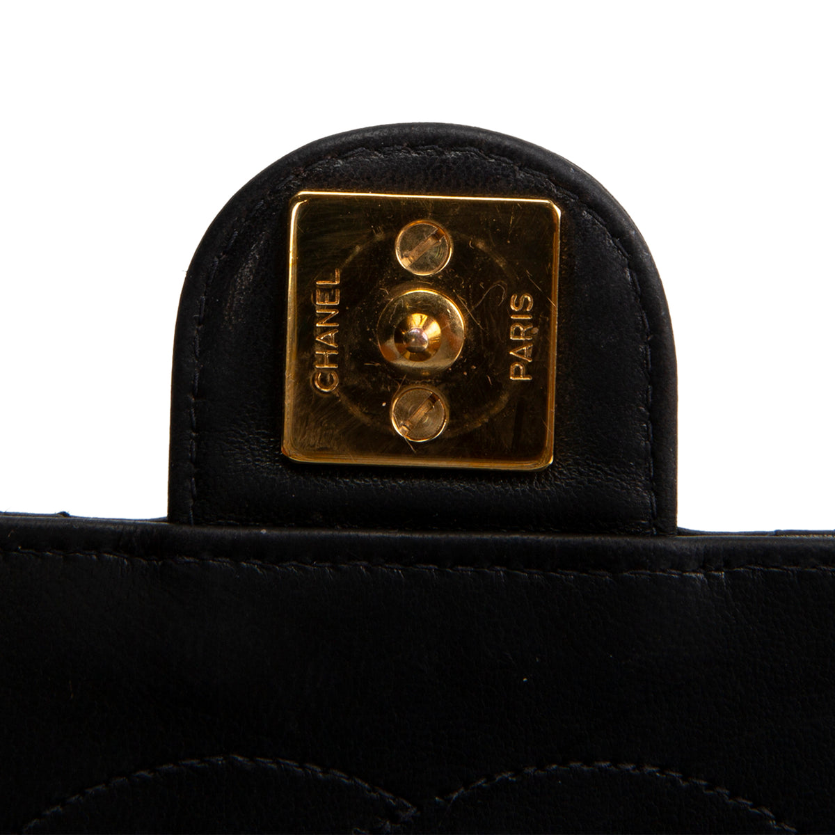 CHANEL Vintage Push Lock Single Flap