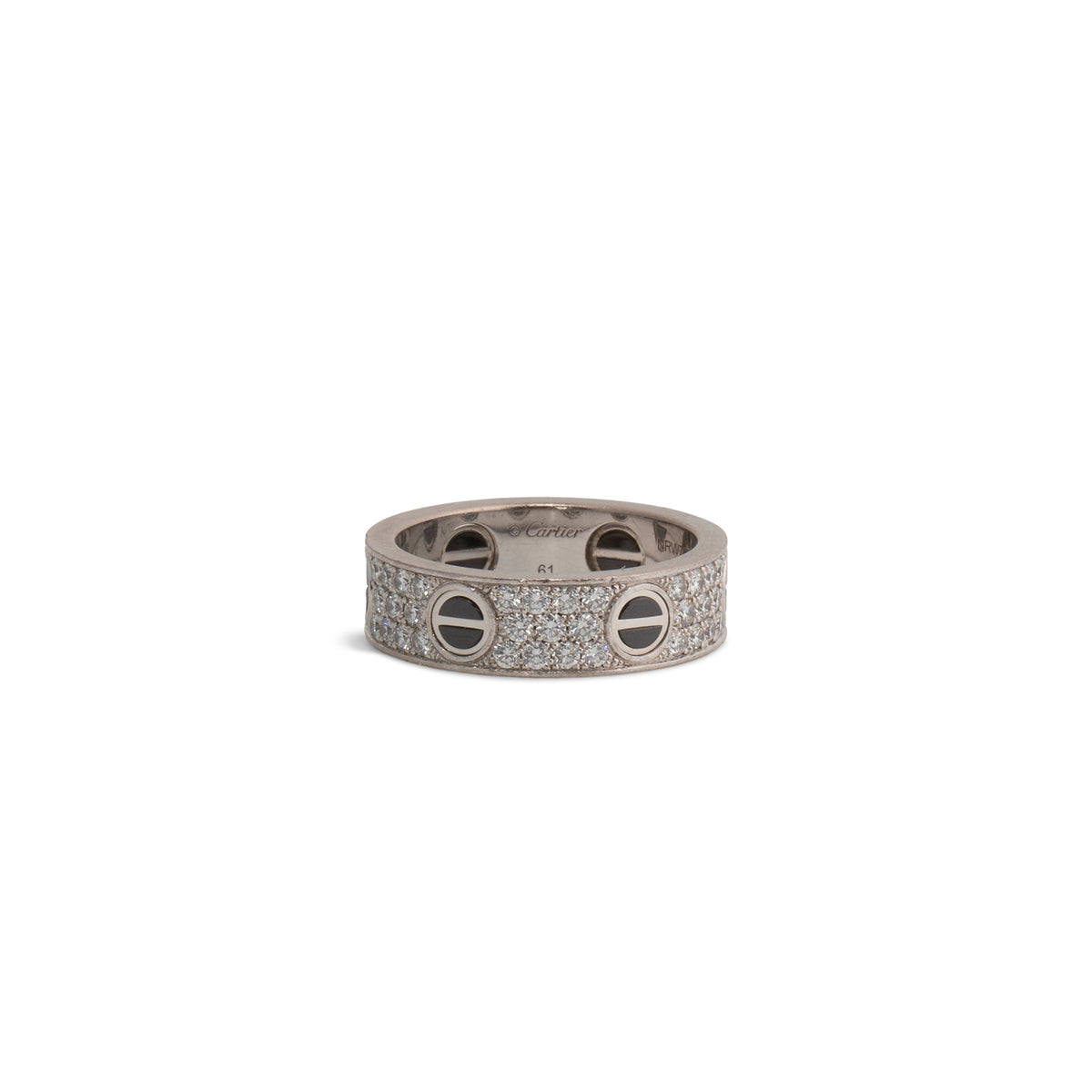CARTIER Classic Pavé Diamond Ceramic Ring