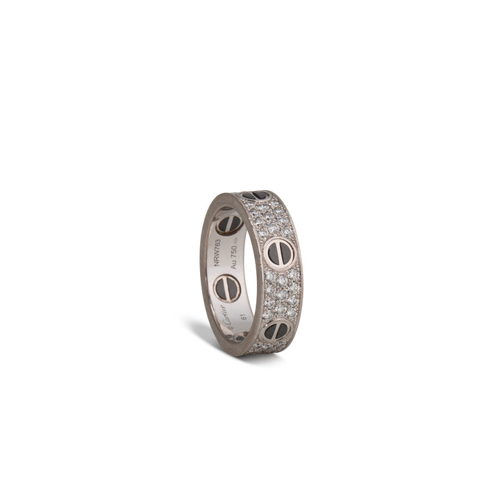 CARTIER Classic Pavé Diamond Ceramic Ring
