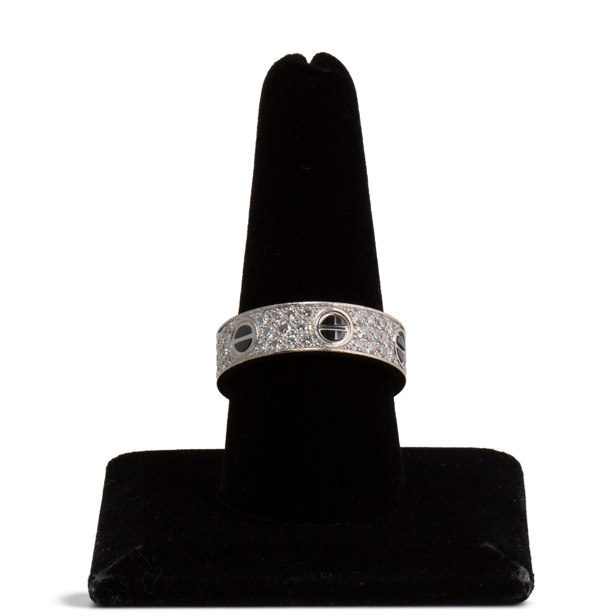 CARTIER Classic Pavé Diamond Ceramic Ring