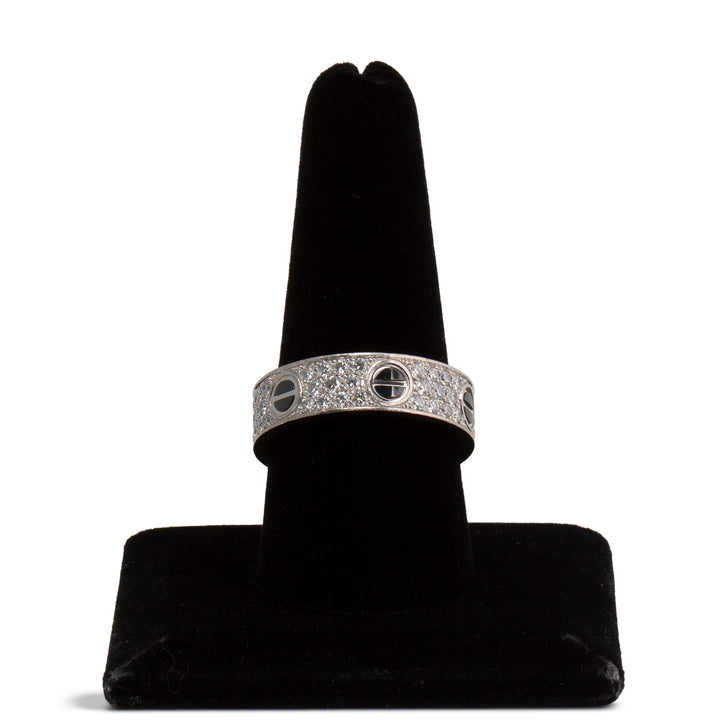 CARTIER Classic Pavé Diamond Ceramic Ring