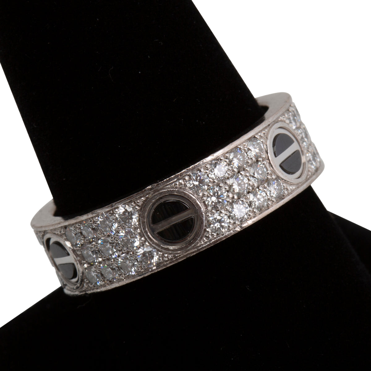 CARTIER Classic Pavé Diamond Ceramic Ring