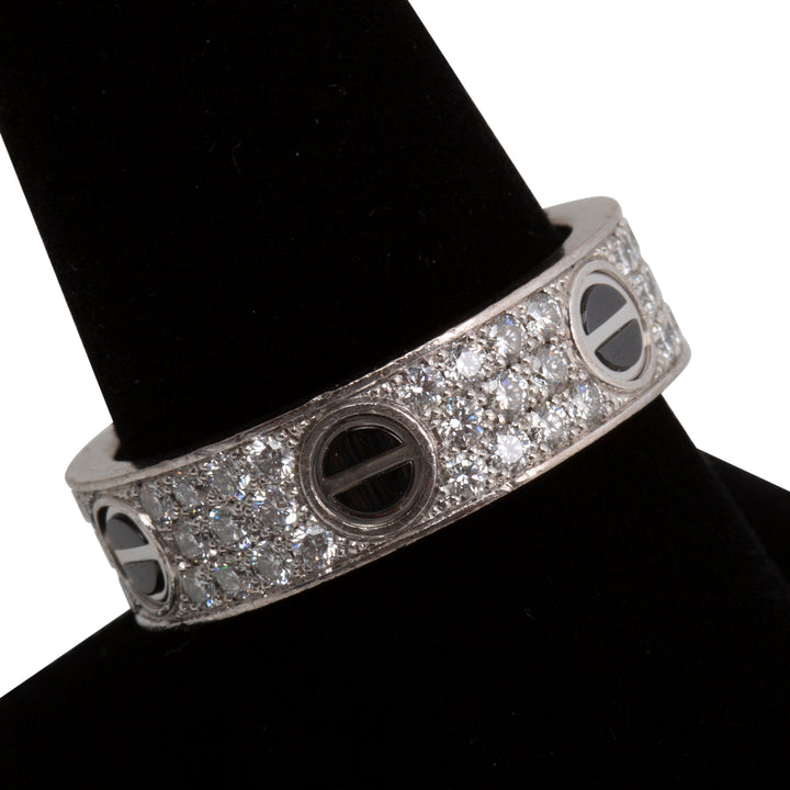 CARTIER Classic Pavé Diamond Ceramic Ring