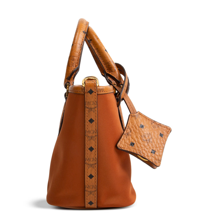 MCM Nylon X-Mini Aren Shopper Tote - Cognac