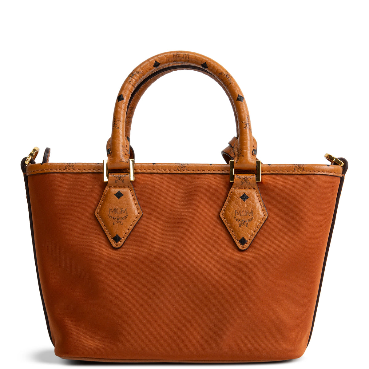 MCM Nylon X-Mini Aren Shopper Tote - Cognac