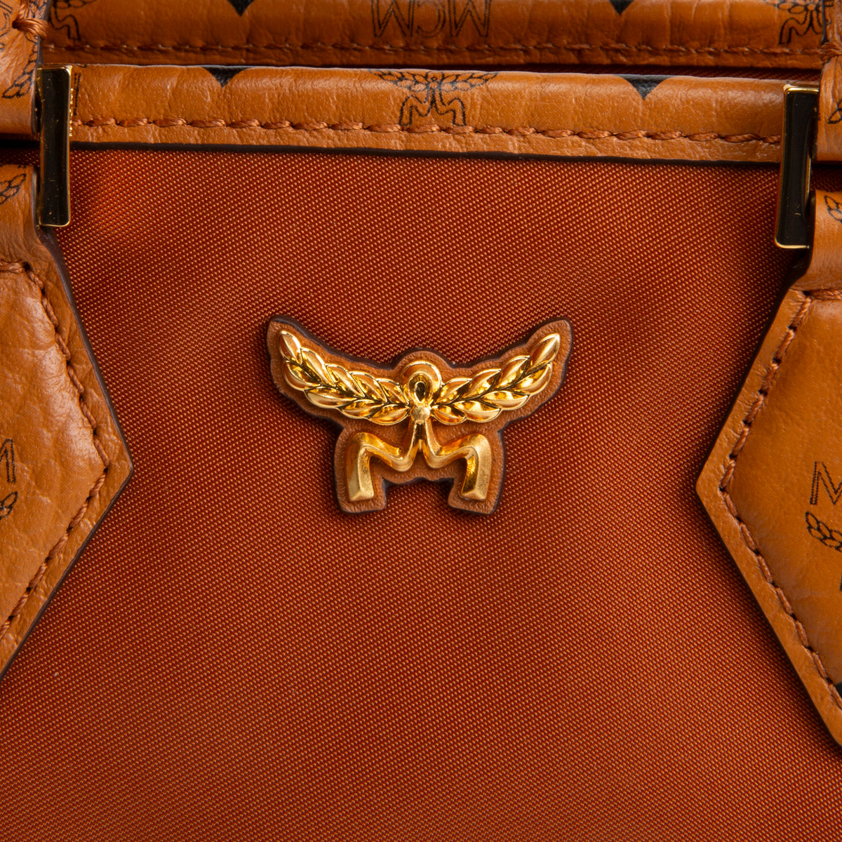 MCM Nylon X-Mini Aren Shopper Tote - Cognac