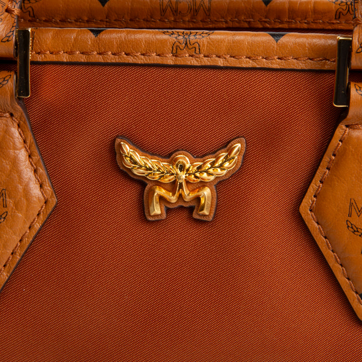 MCM Nylon X-Mini Aren Shopper Tote - Cognac