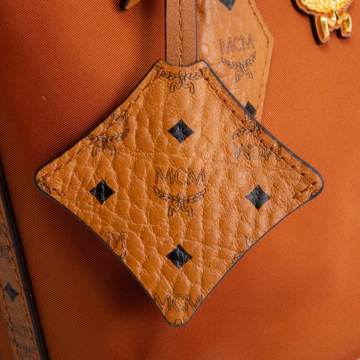 MCM Nylon X-Mini Aren Shopper Tote - Cognac