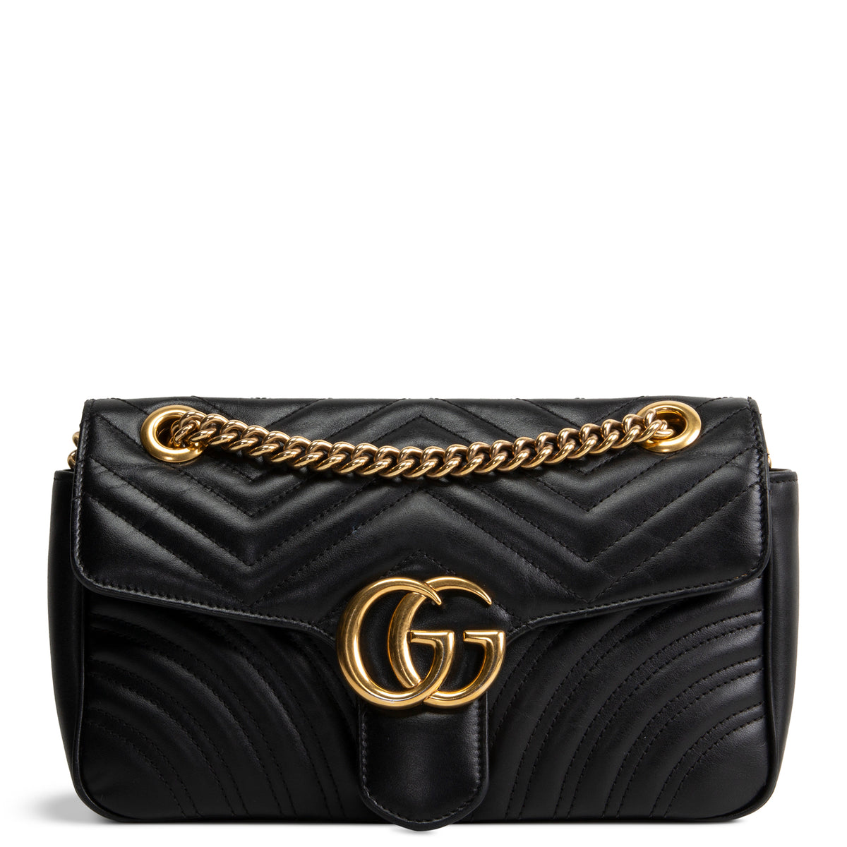 GUCCI GG Marmont Flap Bag Small - Black OUTLET FINAL SALE