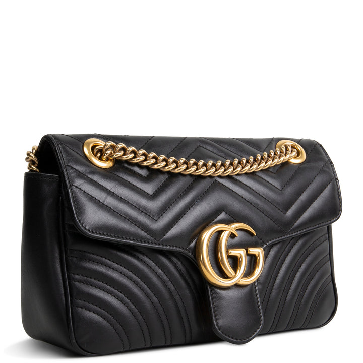 GUCCI GG Marmont Flap Bag Small - Black OUTLET FINAL SALE