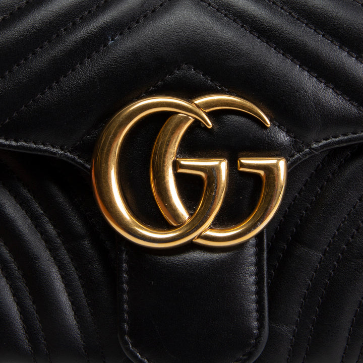 GUCCI GG Marmont Flap Bag Small - Black OUTLET FINAL SALE