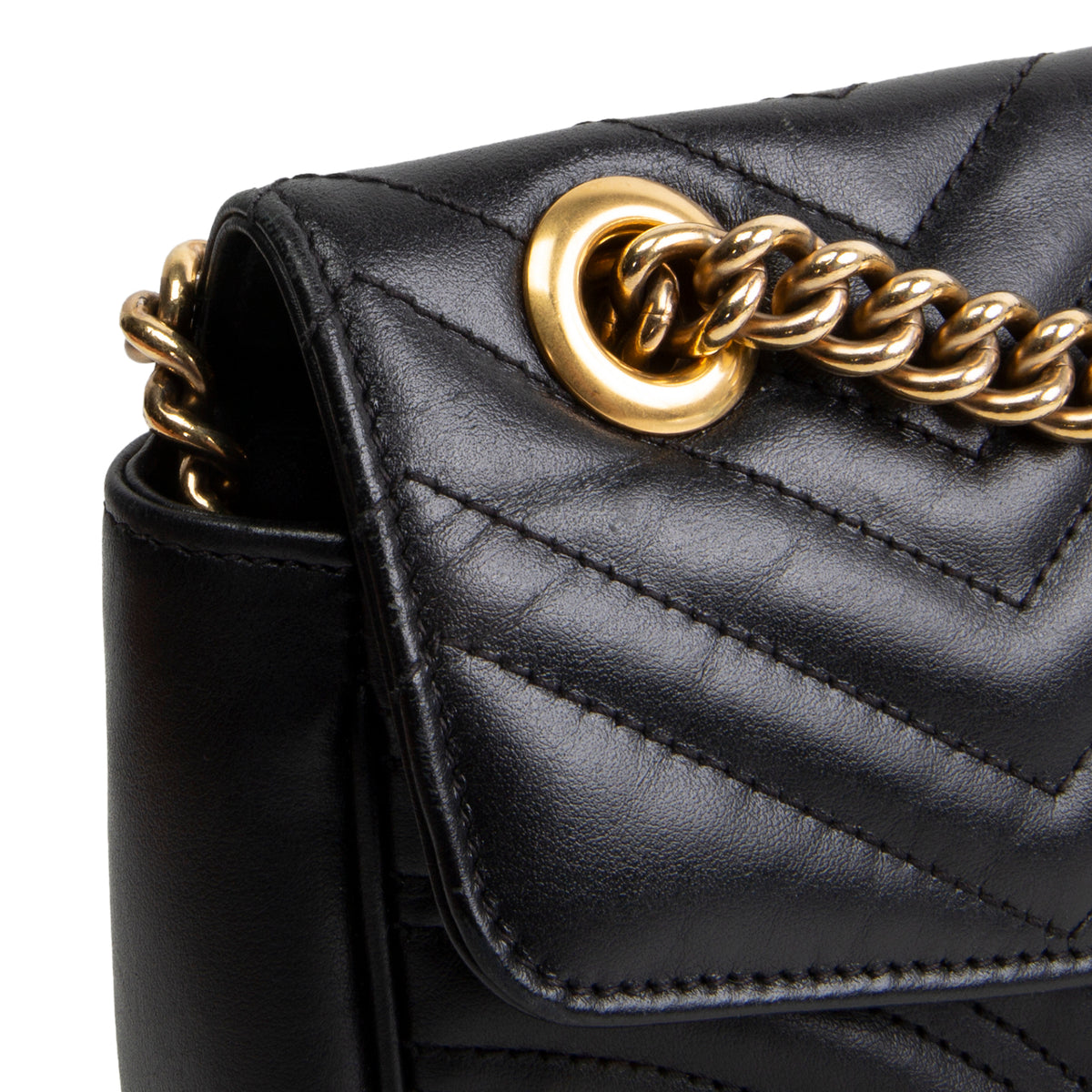 GUCCI GG Marmont Flap Bag Small - Black OUTLET FINAL SALE