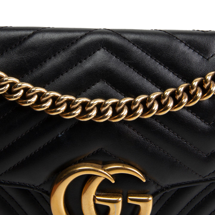 GUCCI GG Marmont Flap Bag Small - Black OUTLET FINAL SALE