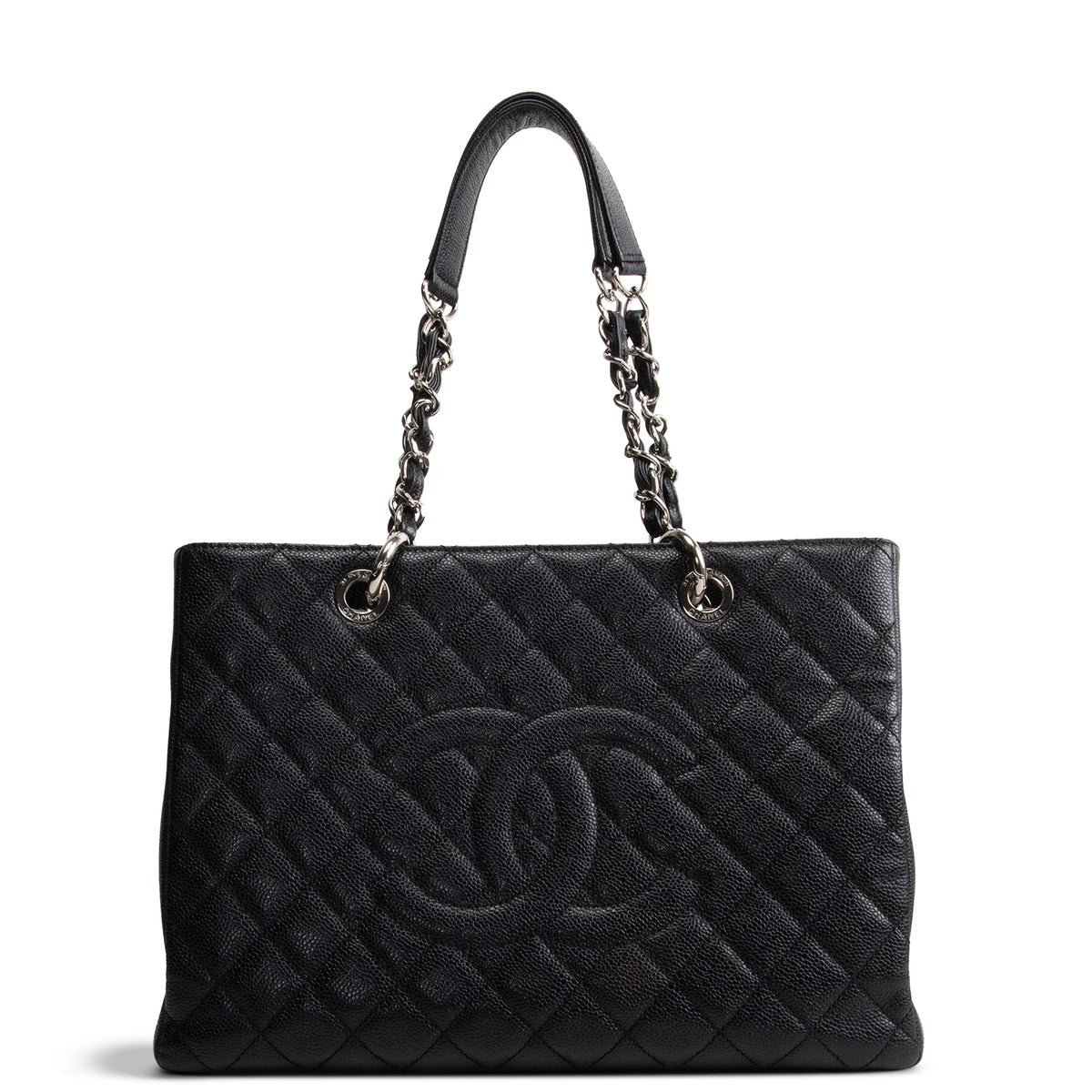CHANEL Grand Shopping Tote - Black/Silver