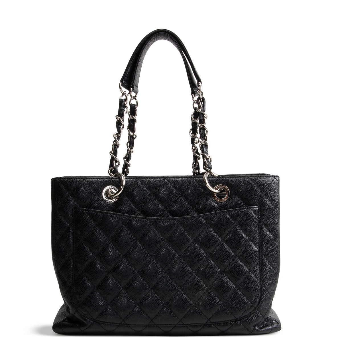 CHANEL Grand Shopping Tote - Black/Silver