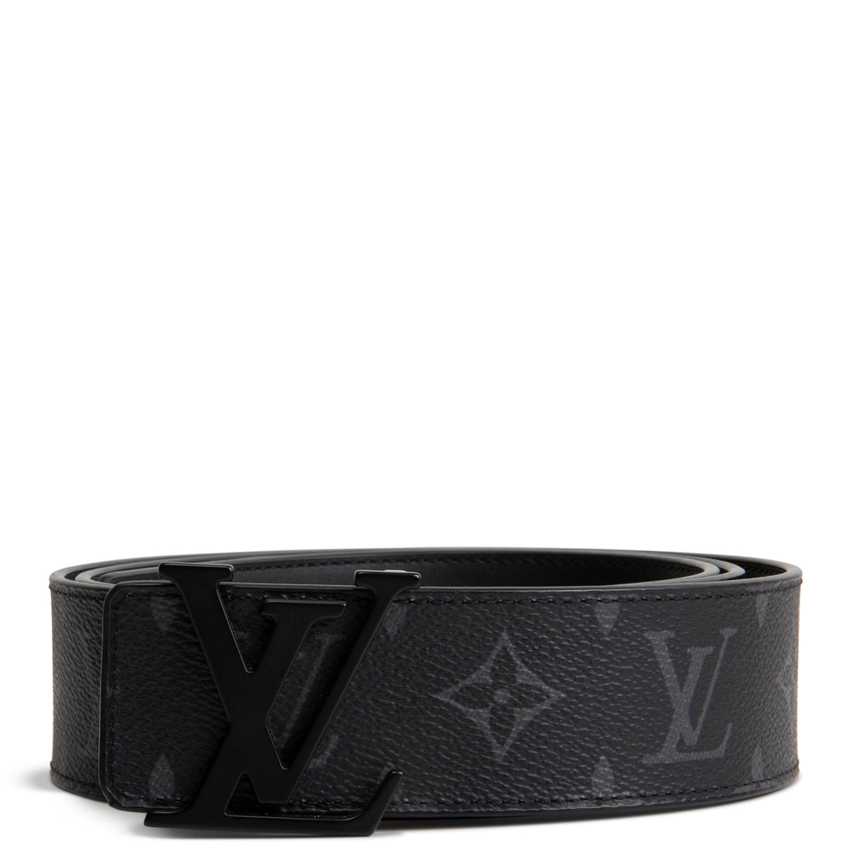 LOUIS VUITTON Monogram Eclipse Initiales Reversible Belt